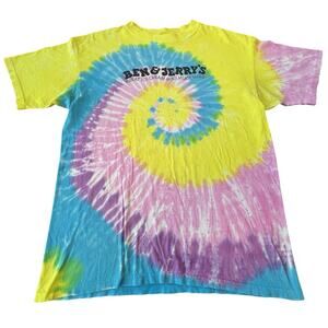 Vintage BEN & JERRY’S Ice Cream Vermonts Finest Tie Dye T-Shirt Mens XL